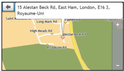 NAVMAN F610 - Comment prévisualiser la destination sur la carte ? - 2