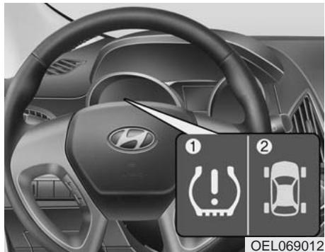 HYUNDAI IX35 - Systeme de surveillance de la pression des PNEUS (TPMS) (le cas échéant) - 1