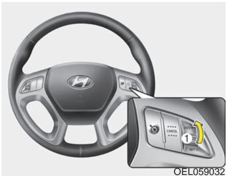 HYUNDAI IX35 - Pour annuler la régulation de la vitesse, effectuez l'une des opérations suivantes : - 1