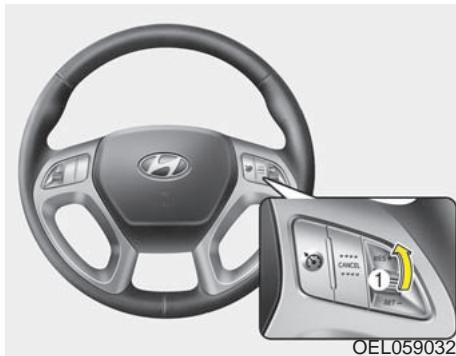 HYUNDAI IX35 - Pour fixer la vitesse du régulateur de vitesse: - 2