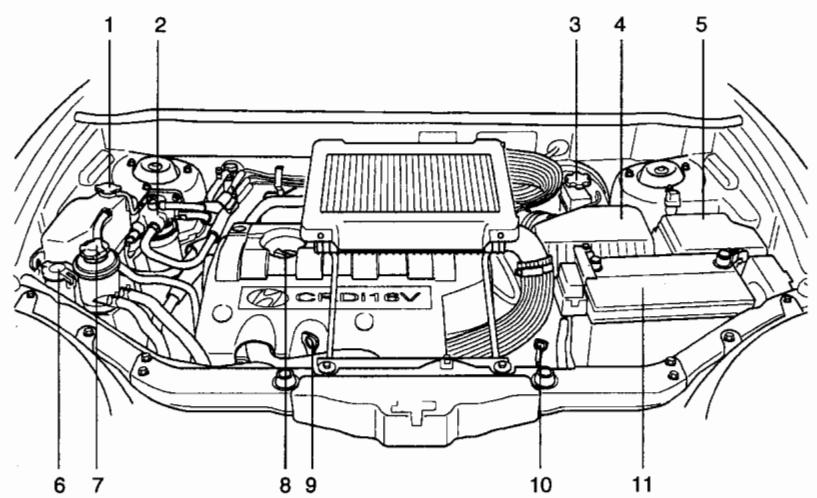 HYUNDAI SANTA-FE - Compartiment moteur (DIESEL) - 1