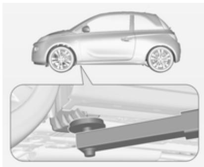 OPEL ADAM - Point de levage sur un pont élévateur - 2