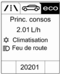 OPEL ADAM - Menu d'informations ECO ECO - 2