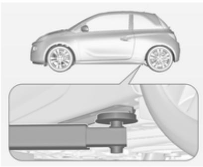 OPEL ADAM - Point de levage sur un pont élévateur - 1