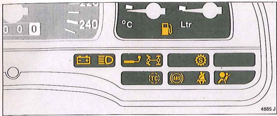 OPEL CALIBRA - Témoins lumineux à gauche signification quand ils s'allument - 2