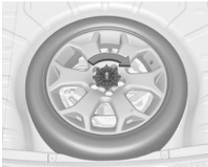 OPEL INSIGNIA - Ranger la roue de taille normale remplacée dans la niche de roue de secours - 2
