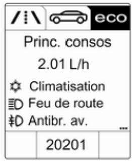 OPEL INSIGNIA - Menu d'informations ECO - 2