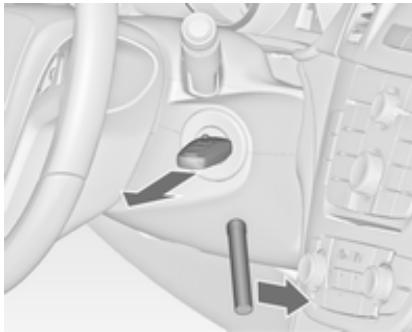 OPEL INSIGNIA - Enlever la clé du commutateur d'allumage - 2