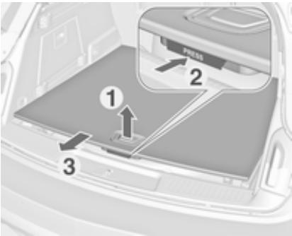 OPEL INSIGNIA - Sortir le recouvrement de plancher - 1