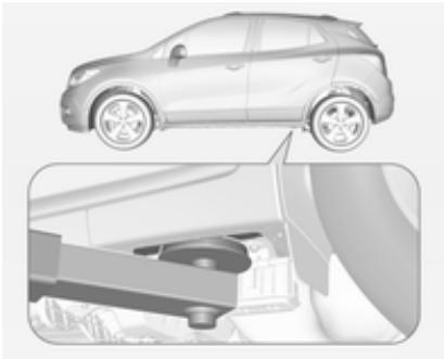 OPEL MOKKA - Point de levage sur un pont élévateur - 1