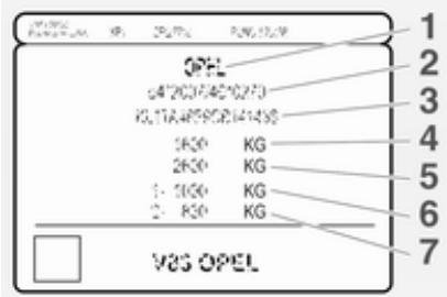 OPEL MOKKA - Plaquette d'identification - 2