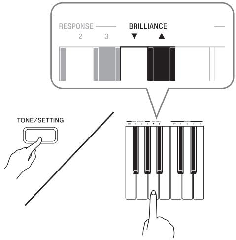 CASIO AP-200 - Réglage de la brillance d'une sonorité - 1