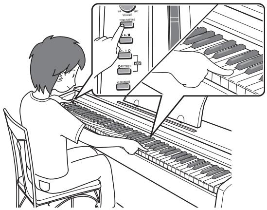 CASIO AP-200 - Bouton TONE/SETTING - 1