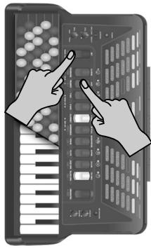 ROLAND FR-3SB - Transposer la section Treble par octaves - 1