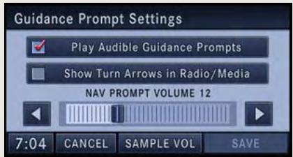 JEEP - Modification du volume des messages-guides de navigation - 1