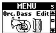 ROLAND FR-7B - Paramètres '5. ORC BASS EDIT - 1