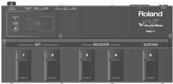 ROLAND FR-7B - Utilisation des commutateurs au pied - 1