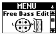 ROLAND FR-7B - Paramètres '4. FREE BASS EDIT - 1