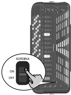 ROLAND FR-7B - Utilisation de la sourdine (sordina) - 1