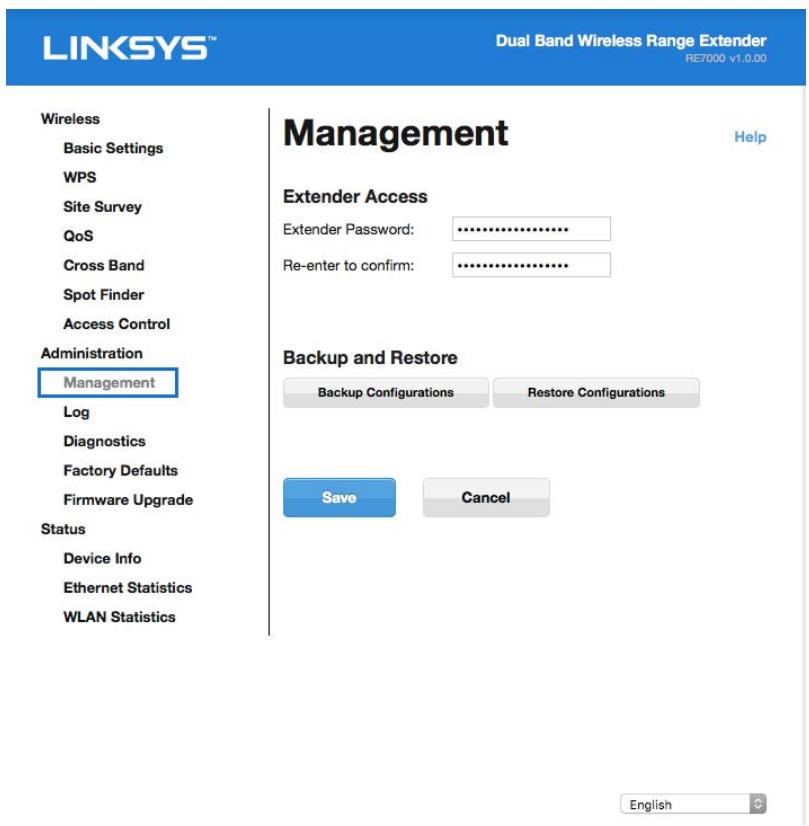 LINKSYS RE7000 - Accès à l'interface de configuration - 1