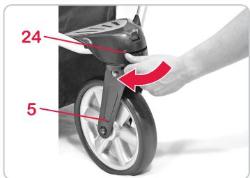 BRITAX B SMART & B-SMART - Pour bloquer les roues pivotantes - 8