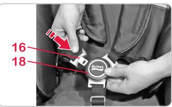 BRITAX B SMART & B-SMART - Pour ajuster correctement la hauteur des bretelles, procéder comme suit : - 1
