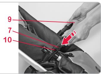 BRITAX B SMART & B-SMART - Pour monter l'anse de sécurité 9, procéder comme suit : - 1