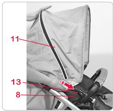 BRITAX B SMART & B-SMART - Pour retirer l'anse de sécurité, procéder comme suit: - 2