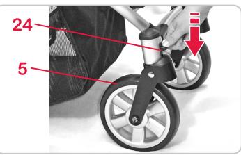 BRITAX B SMART & B-SMART - Pour débloquer le frein 14, procéder comme suit : - 2