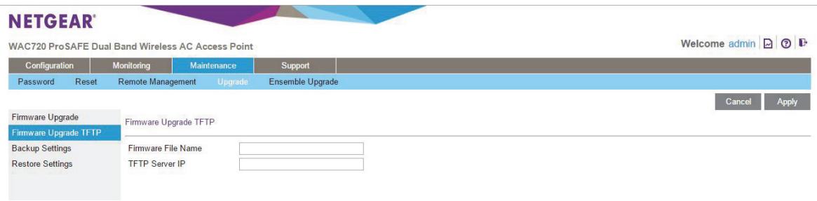 NETGEAR WAC730 - To use a TFTP server to upgrade the wireless access point firmware: - 1