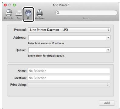 OKI C822N - Utilisation de tcp/ip (pour macos x 10.5 à 10.7) - 2
