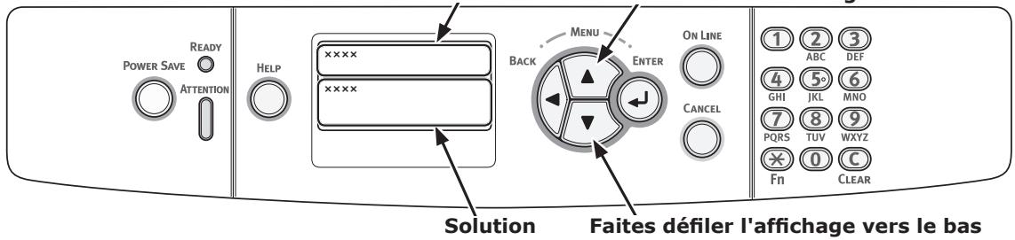 OKI C822N - Écran affiché après avoir appuyé sur le bouton - 1