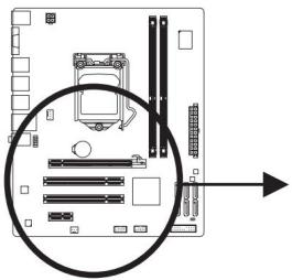 GIGABYTE GA-H55M-S2 - 1-5 Installation d'une carte d'extension - 2