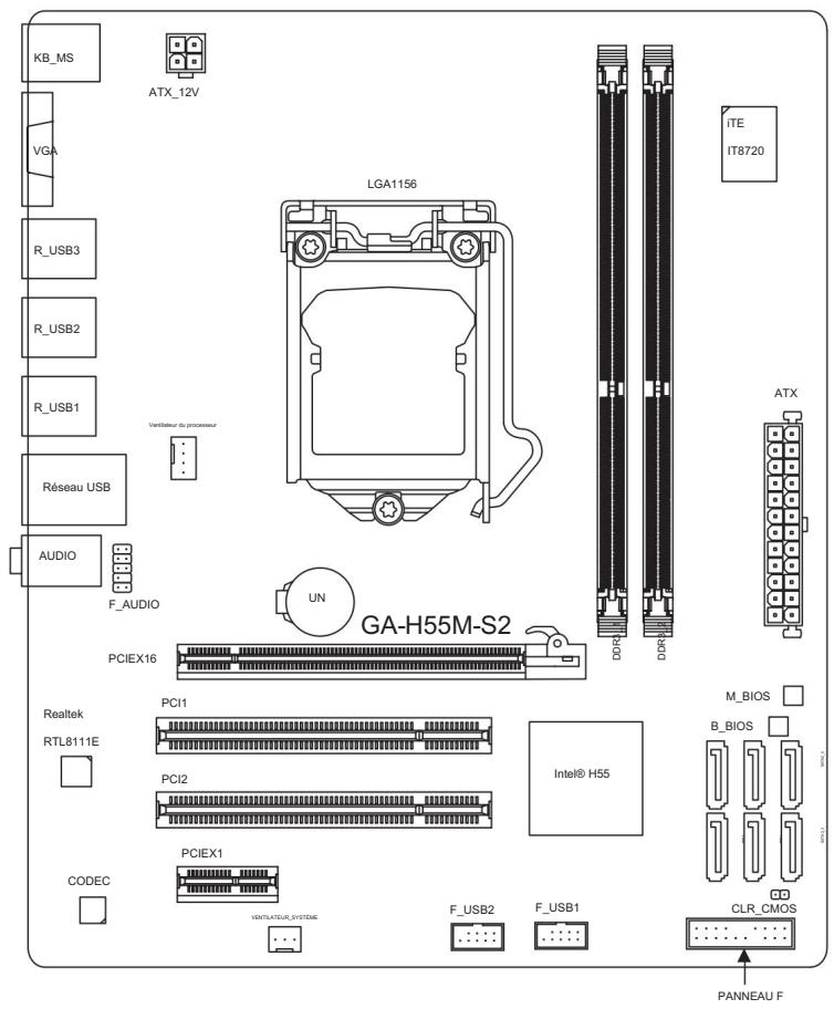 GIGABYTE GA-H55M-S2 - Éléments optionnels - 1