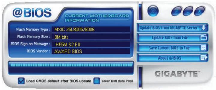 GIGABYTE GA-H55M-S2 - Utilisation de @BIOS - 1