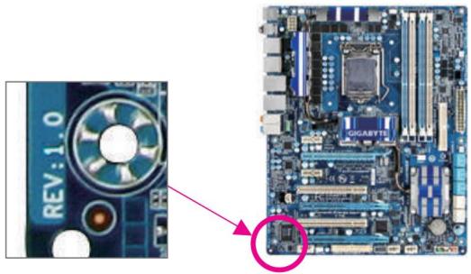GIGABYTE GA-H55M-S2 - Identification de la révision de votre carte mère - 1