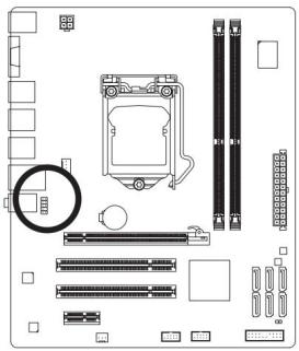 GIGABYTE GA-H55M-S2 - 8) F\_AUDIO (Connecteur audio du panneau avant) - 1