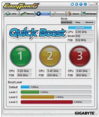 GIGABYTE GA-H55M-S2 - L'interface EasyTune 6 - 1