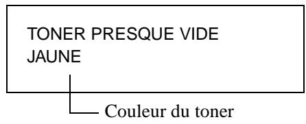 KONICA MINOLTA CF911P - Quand “TONER PRESQUE VIDE” ou “PAS DE TONER” s'affiche - 1