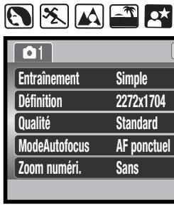 KONICA MINOLTA DIMAGE Z3 - Navigation dans les menus d'enregistrement - 9