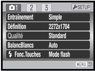 KONICA MINOLTA DIMAGE Z3 - Navigation dans les menus d'enregistrement - 10