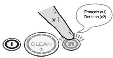 IROBOT SCOOBA 450 - Sélection de la langue - 1