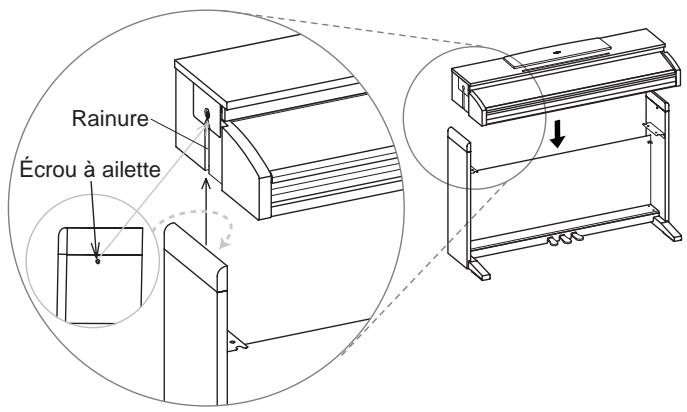 KORG C-320 - Fixez l'instrument. - 1
