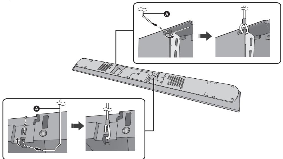 PANASONIC SC-HTB8 - Attachez la cordelette à l'appareil principal. - 1