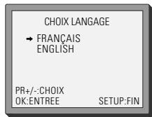 DAEWOO SH-9540S - Configuration de la langue - 1