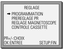 DAEWOO SH-9540S - Activation et désactivation de l'affichage à l'écran (OSD) - 1