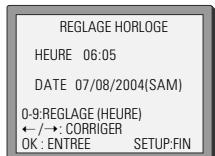 DAEWOO SH-9540S - Réglage de la date et de l'heure - 2