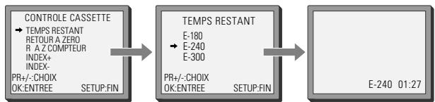 DAEWOO SH-9540S - Durée restante et durée de la cassette - 1
