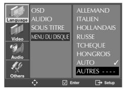DAEWOO SH-9540S - Configuration de la langue - 14