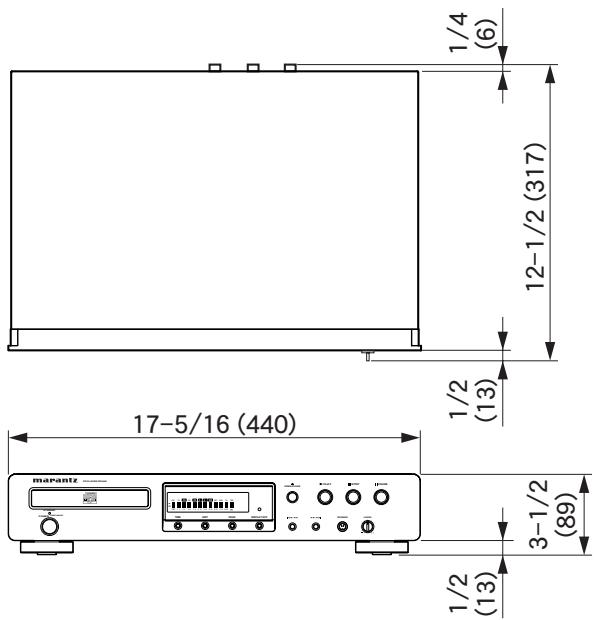 MARANTZ CD5400 - Dimensions (unit: inch (mm)) - 1